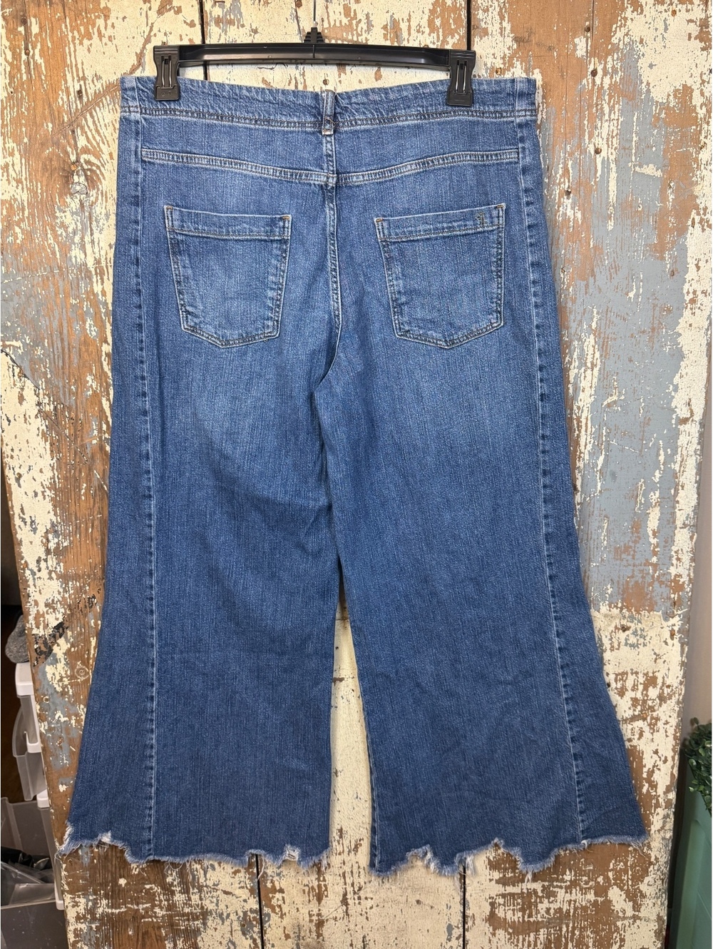 Pilcro and the Letterpress cropped wide-leg denim jeans